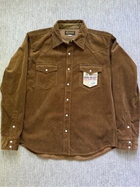 NWT Iron Heart STF Japanese Corduroy Shirt Jacket - Brown